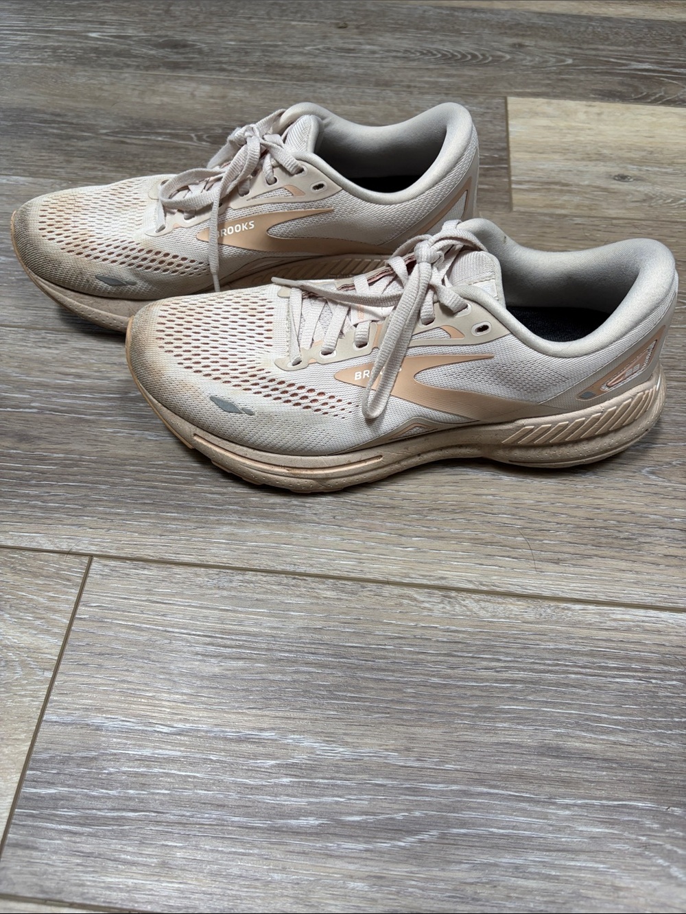 Brooks Women’s Running Shoes - Beige with Pale Pink Accents